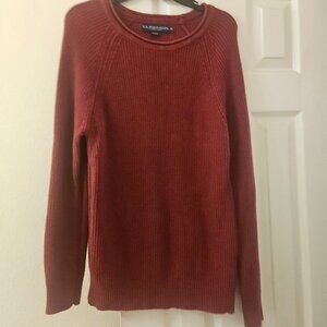 US POLO ASSN Cozy Warm Burgundy Red Ribbed Sweater M